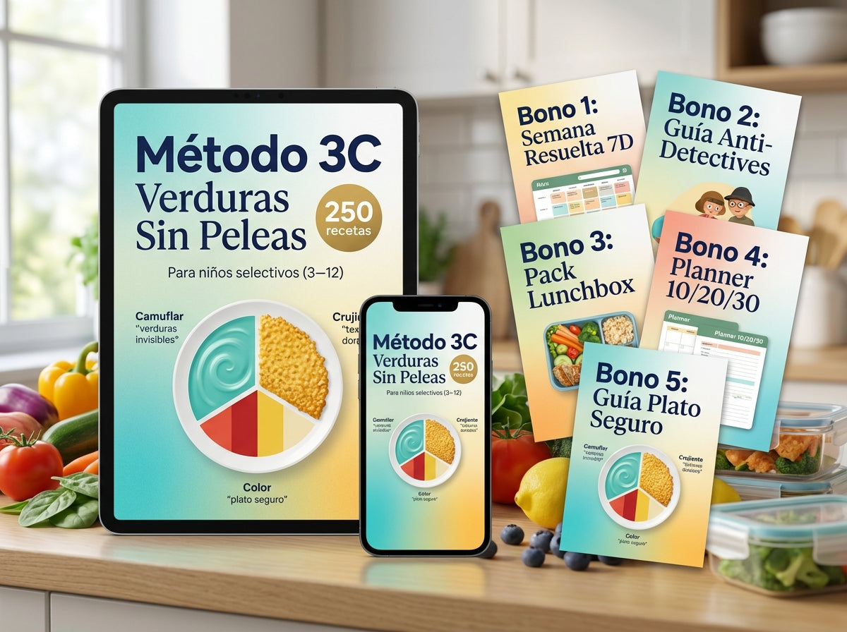 250 Recetas para Niños: Método 3C + 5 Bonos